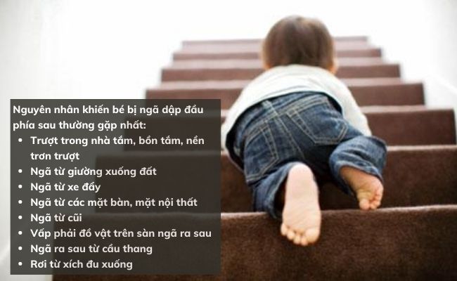 bé bị ngã đập đầu phía sau