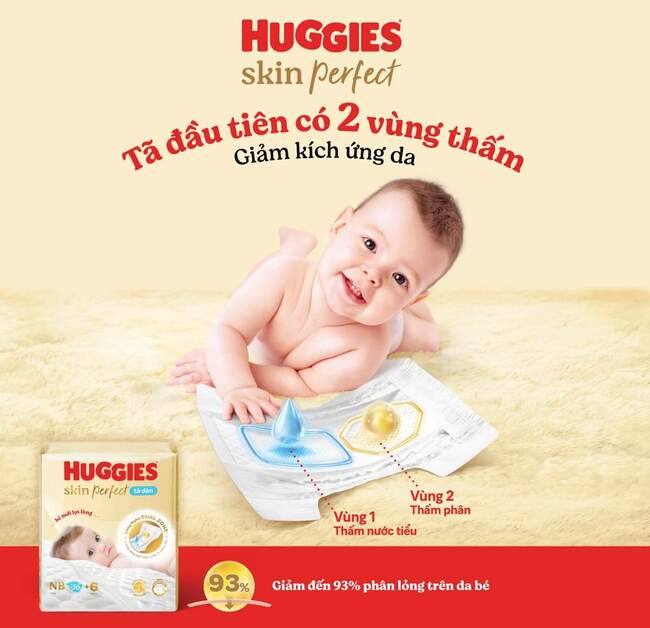 tã dán sơ sinh size NB Huggies Skin Perfect
