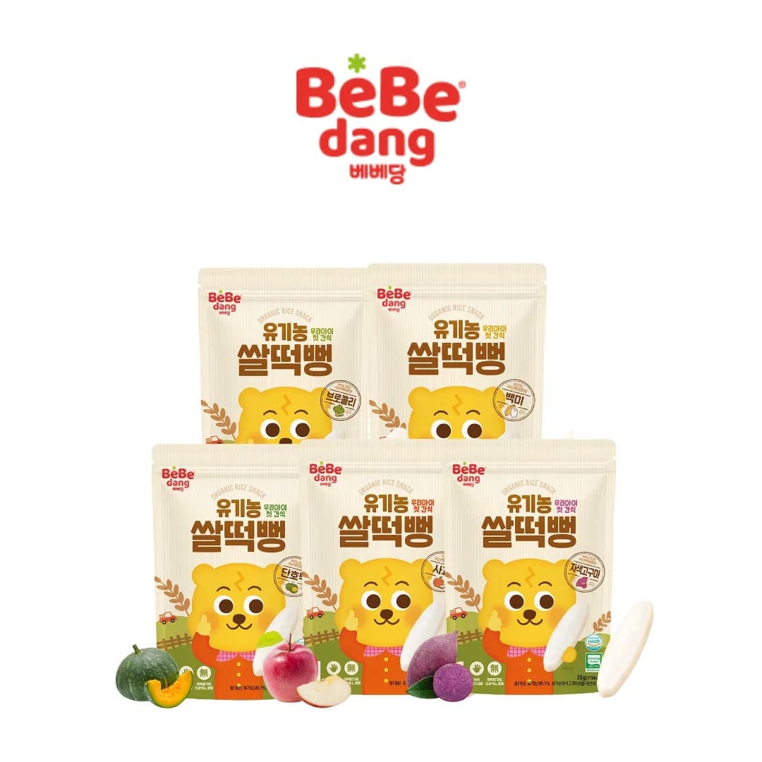 Bánh gạo hữu cơ Bebedang cho bé 6 tháng