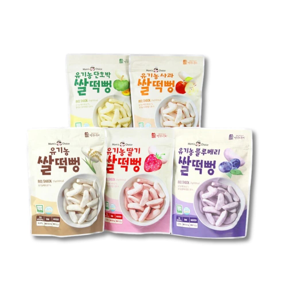 bánh gạo ăn dặm hữu cơ Mom’s Choice cho trẻ 6 tháng tuổi