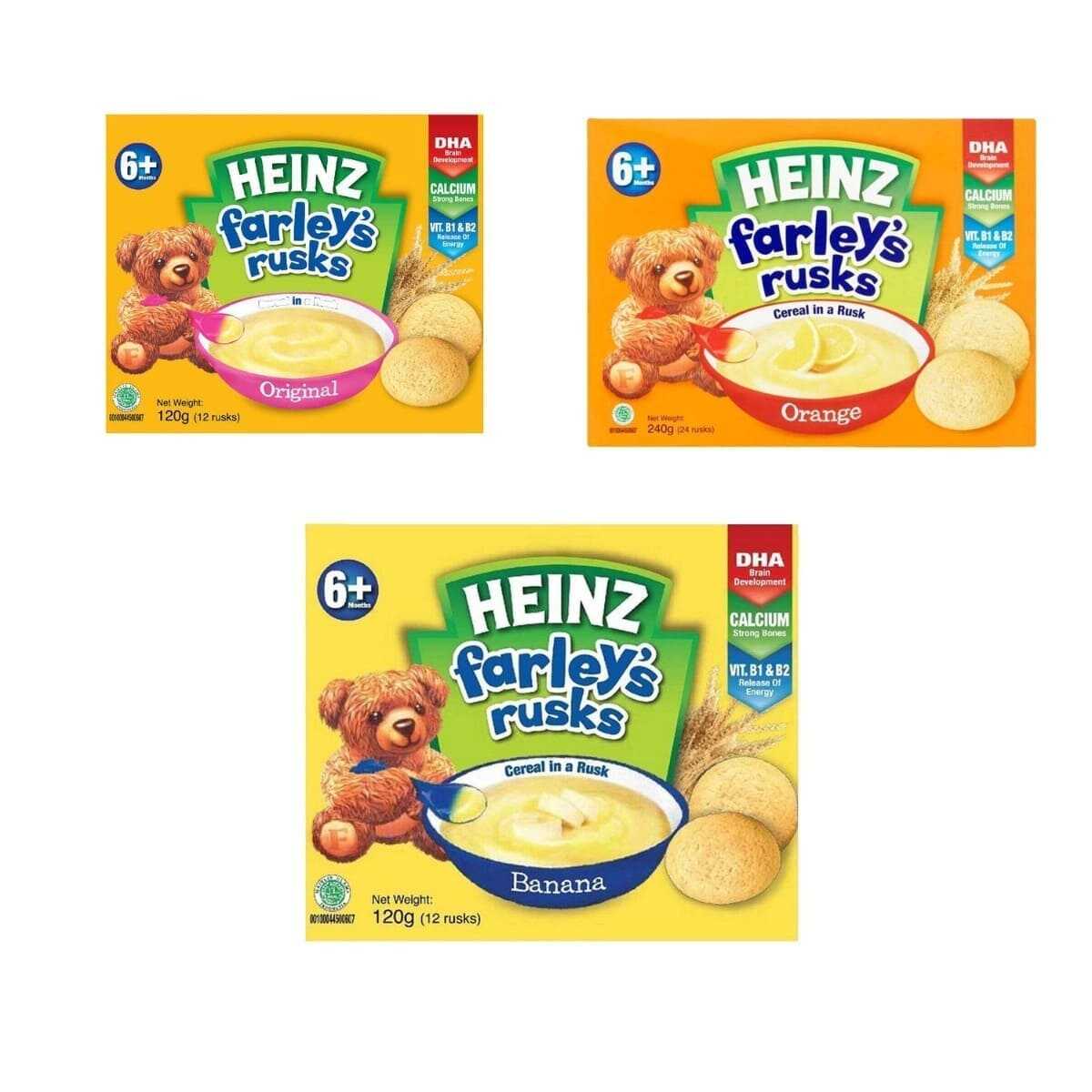 Bánh ăn dặm cho bé 6 tháng của Mỹ Heinz Farley’s Rusks