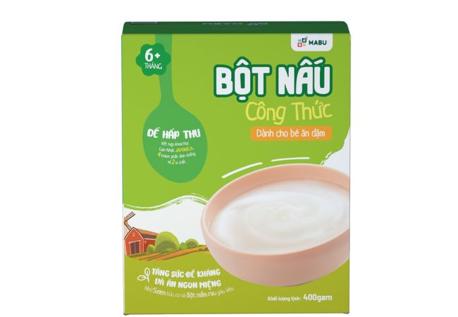 bột ăn dặm cho bé từ 6 tháng tuổi Mabu