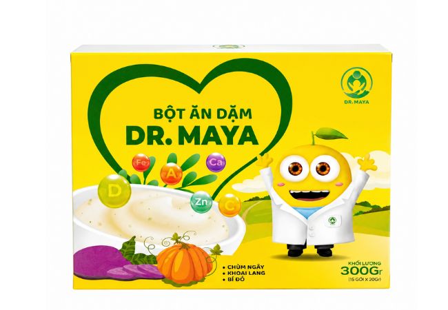 bột ăn dặm Dr Maya cho bé 5 tháng tuổi