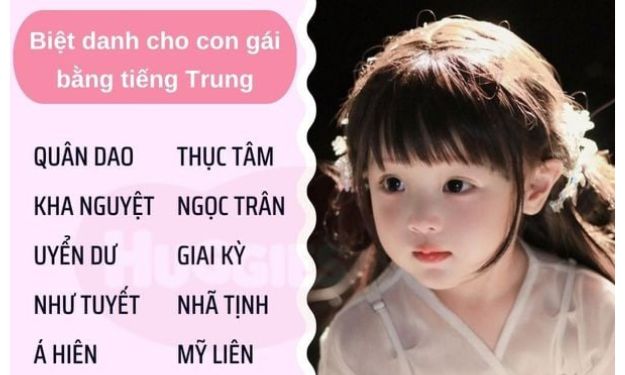 Biệt danh cho con gái bằng tiếng Trung Hoa