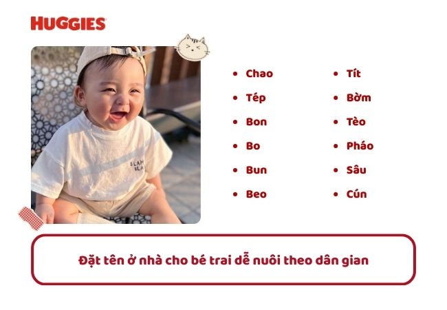 tên ở nhà cho con trai ý nghĩa, dễ nuôi
