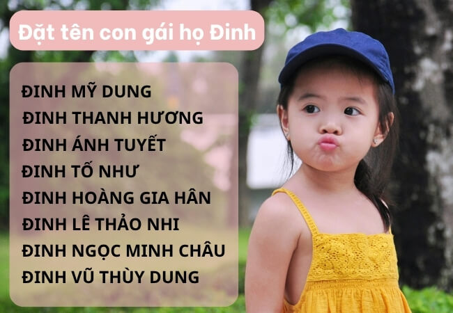 Tên cho bé gái họ Đinh