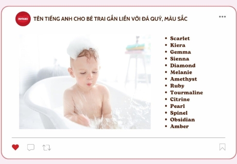 Những cái tên cho con trai bằng tiếng Anh gắn liền với đá quý