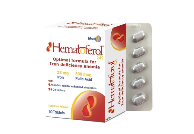 Viên uống bổ sung sắt và axit folic Hematoferol