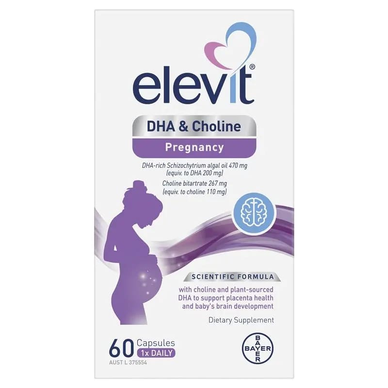 Elevit DHA and Choline Pregnancy kết hợp DHA và choline trong cùng một viên nang