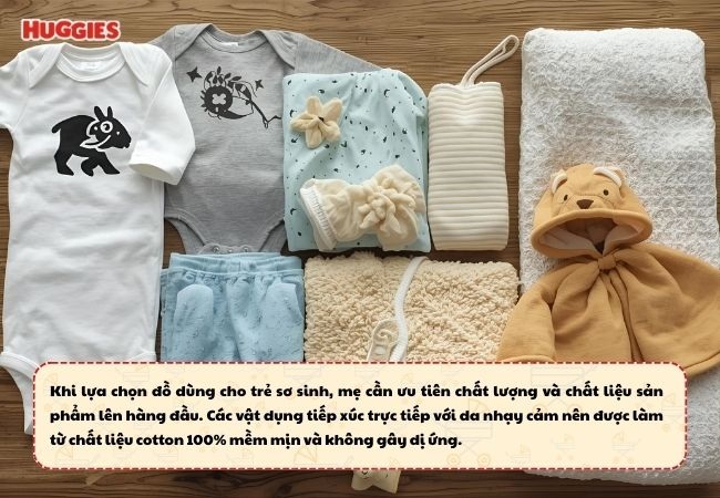 lưu ý khi chuẩn bị đồ dùng sơ sinh cho bé