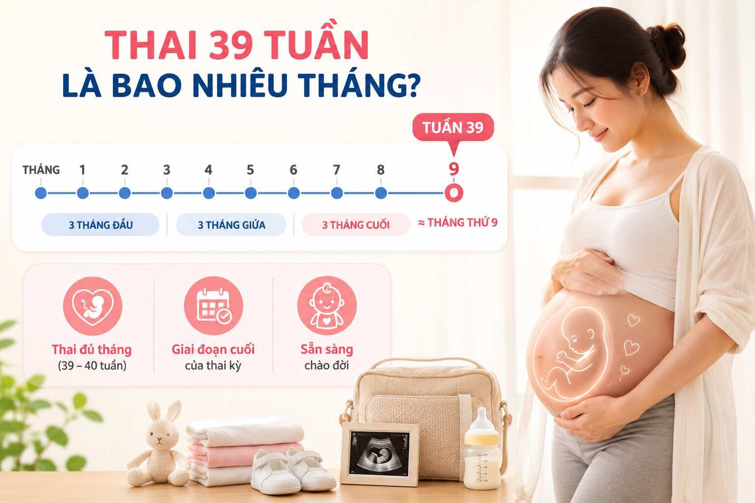 Thai nhi 39 tuần là tháng thứ 9 thai kỳ