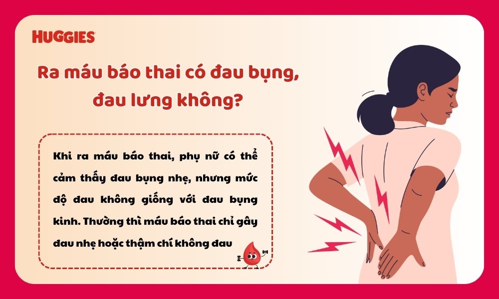 Nhiều phụ nữ gặp tình trạng đau thắt lưng khi ra máu báo thai.