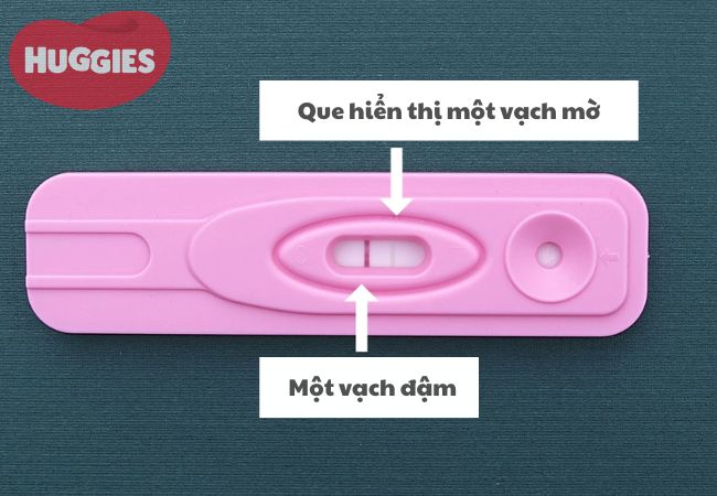 Que thử thai 1 vạch đậm, 1 vạch mờ